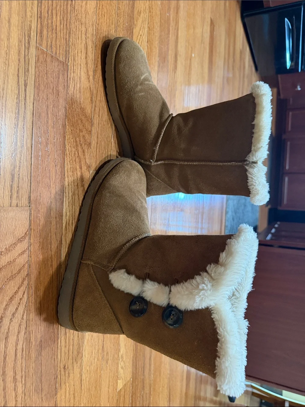 Women’s Shearling-Trim Winter Boots - Brown